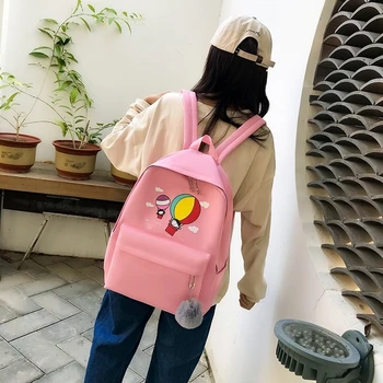 

4 Pcs Backpack Set Fashion Backpack Women Nylon Rucksack New School Bag For Teenager Girls Anti-theft Shoulder Bag Mochilas