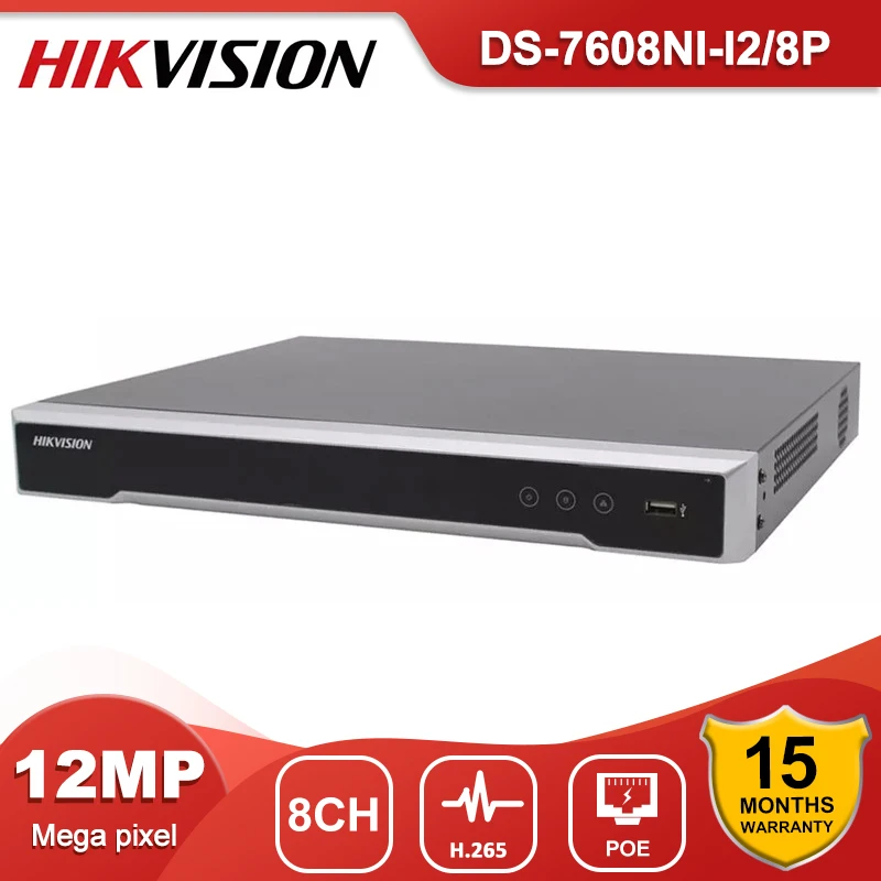 Hikvision оригинальная Φ/8P для HD POE IP-камеры до 12 МП выход NVR Поддержка HDMI соединения
