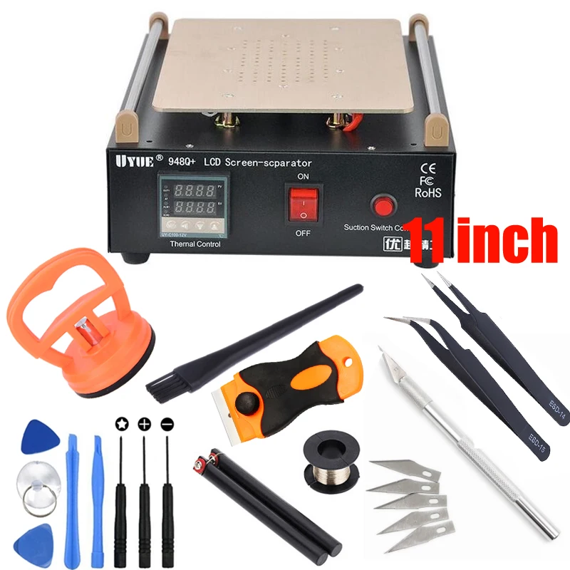 Package 2 UYUE 948Q+ Макс 11 дюймов Встроенный вакуумный насос мобильный телефон машина-сепаратор с ЖК-экраном стекло сенсорный экран Восстановленный ремонт - Цвет: Package 2