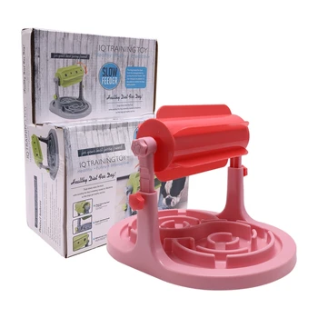 

Interactive IQ Food Dog Toys Food Feeder Educational Dog Puzzle Toys Training Game Toy Anti Slower Treated Feeder Bow