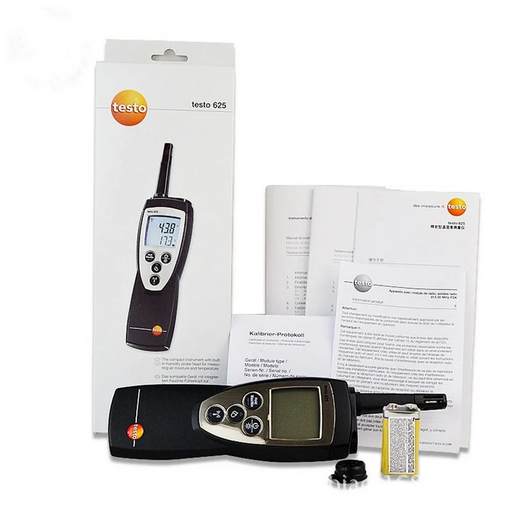 Testo625 ручной портативный высокоточный-20 ~ 50℃ цифровой измеритель температуры воздуха и влажности термометр гигрометр Манометр тестер