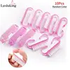 10Pcs/set Nail Art Cleaning Brush Manicure Care Tool Pedicure Cleaner For Acrylic UV Gel Dust Remove Salon Small Angle 1