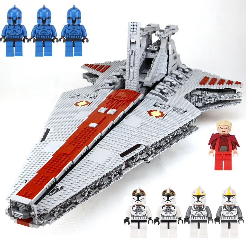 DHL 05077 MOC Star Toys Wars The UCS ST04 Реал Крузер Звездный Разрушитель набор образовательных строительных блоков Кирпичи Детские игрушки Подарки - Цвет: 05077 6125PCS