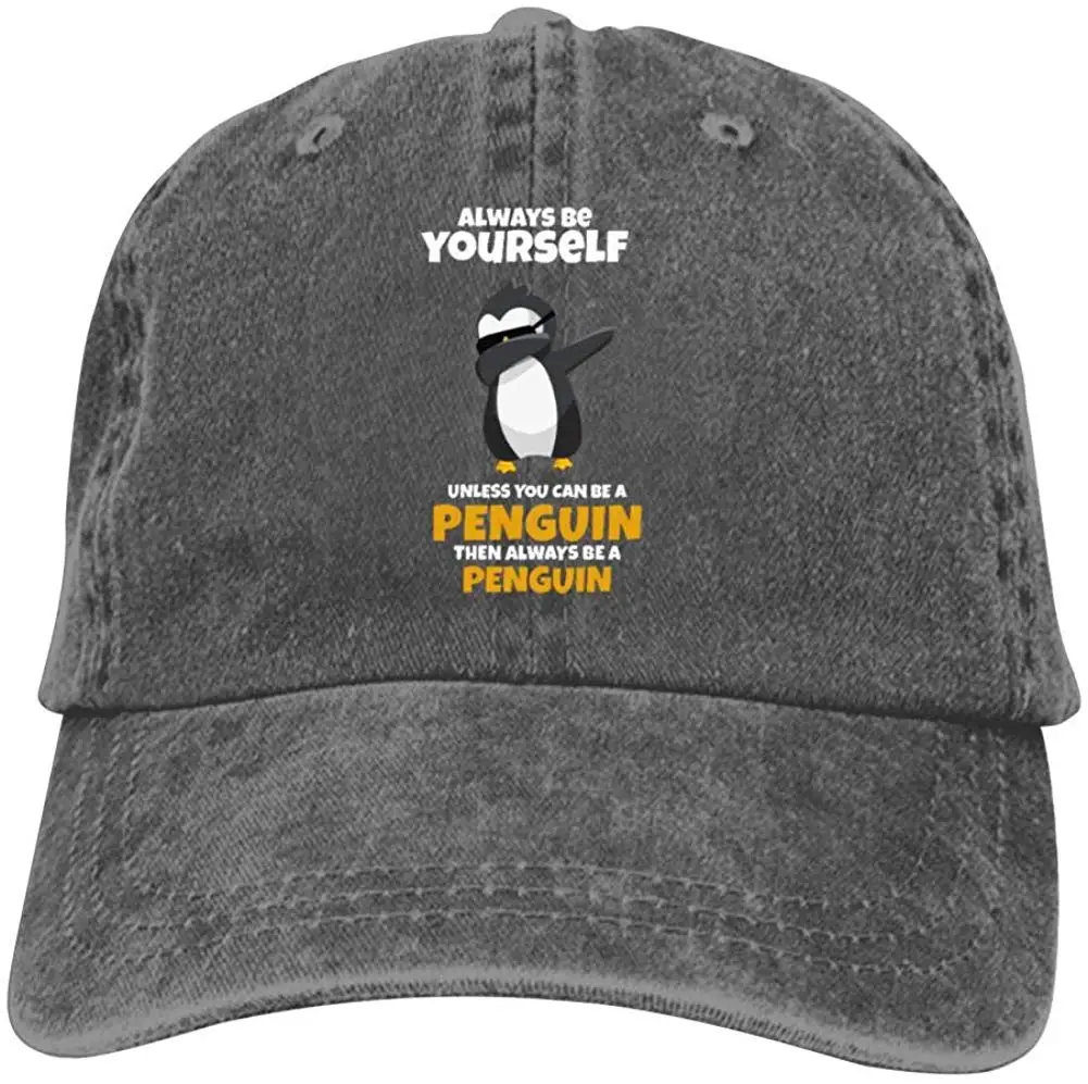 Модная винтажная шляпа всегда Будьте собой, если вы не пингвин Регулируемая шляпа для папы бейсбольная ковбойская Кепка
