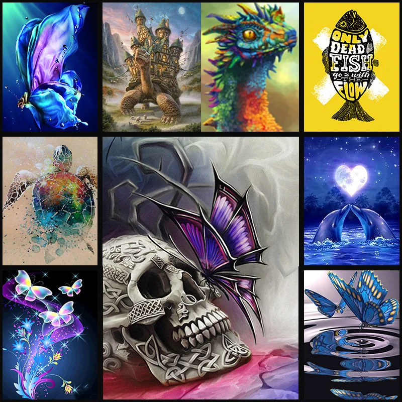 Алмазная 5D Вышивка симпатичная бабочка Набор для творчества вышивка крестиком