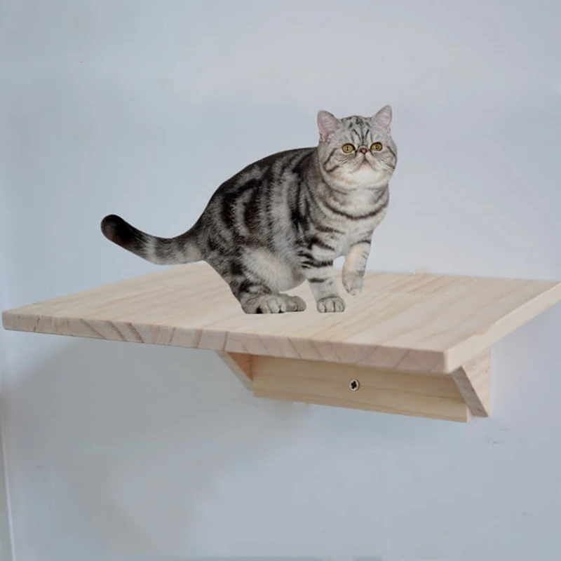 

Various Size Wall Mounted Cat Jumping Platform Frame Solid Wood Cat Climbing Frame Cat Tree Pet Furniture Kitten Springboard