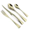 JANKNG 16-Pcs Stainless Steel Black Cutlery Set Silverware Dinnerware Set Kitchen Tableware Fork Steak Knife TeaSpoon Dinner Set ► Photo 3/6
