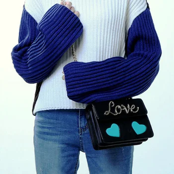 

Niche Design Bag 2020 New Hit Color Love Pattern Single Shoulder Messenger Bags Women's Fashion Party Package C478