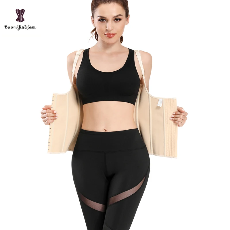 body shaper Modeling Strap Women's Body Shaper100% Latex Slimming Girdle Vest 9 Spiral Steel Boned Waist Trainer Corset With Hooks low back shapewear