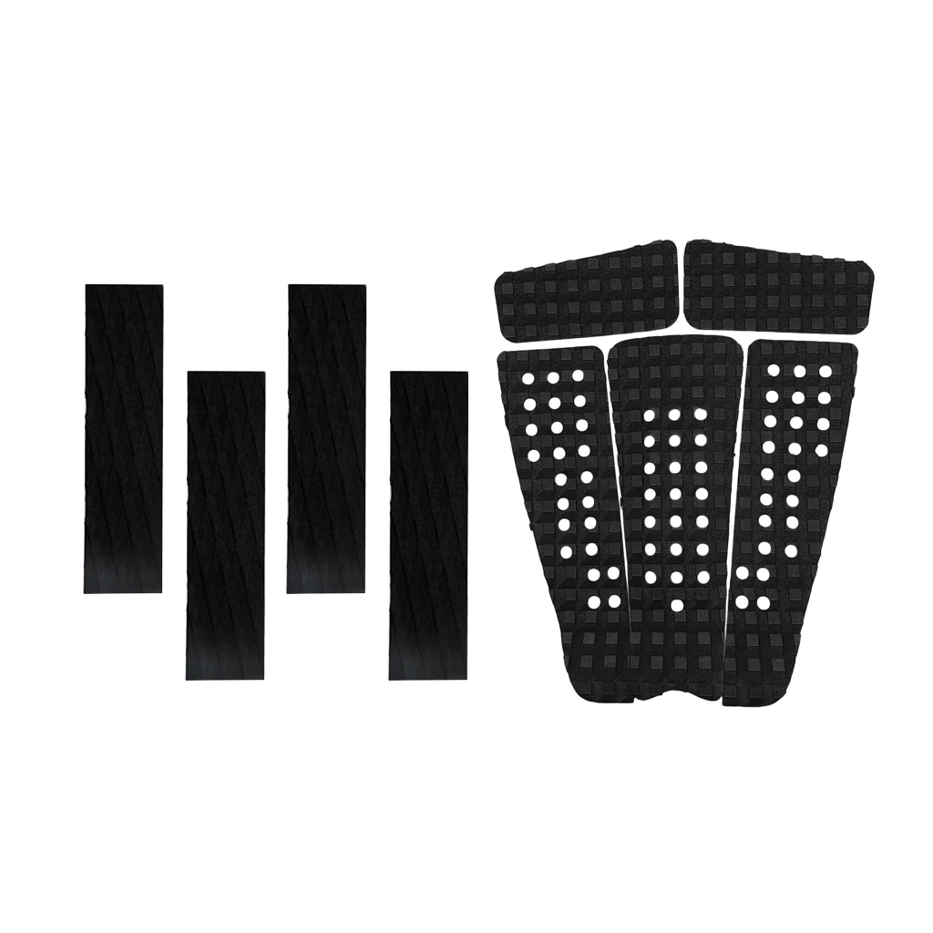 9 Pieces Traction Pad Deck Grip & Tail Pad for Surfboard Skimboard Surfing - Durable, Lightweight & Comfortable