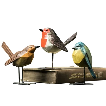 

Colorful Geometric Sparrow Miniature Model Resin Decoration Figurine Home Decoration Bird Ornaments Balcony Decor Desktop Prop
