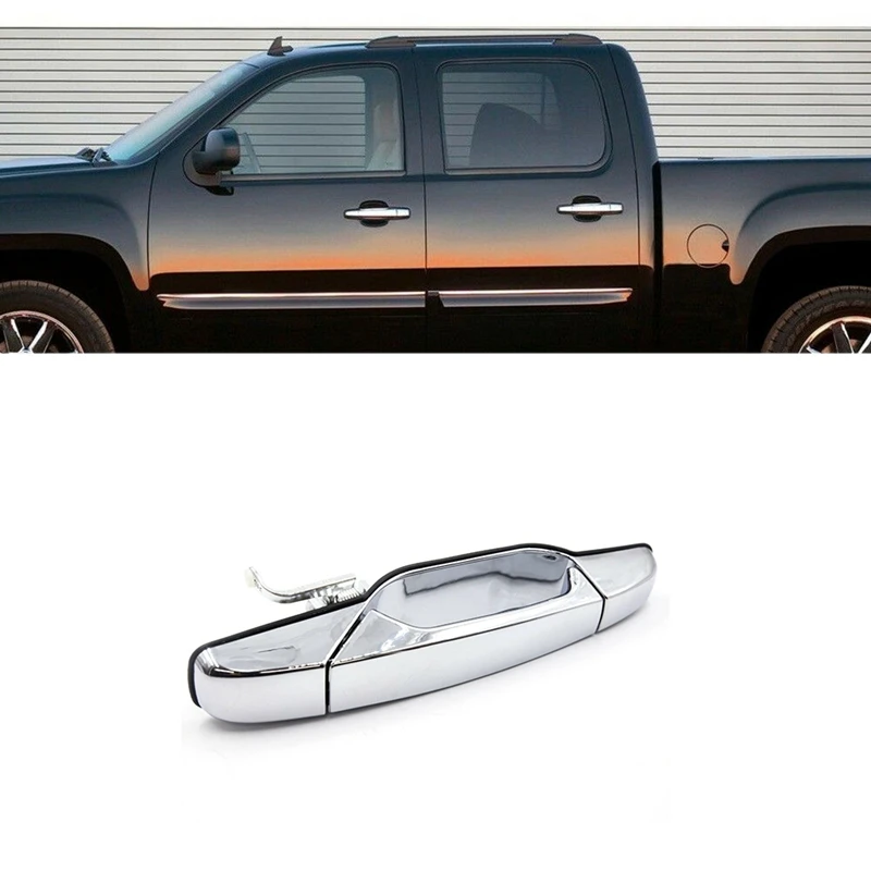 2 шт. для Chevrolet SILVERADO 07-13 дверная ручка передняя левая и правая наружная хромированная дверная ручка набор 25960526 15915150