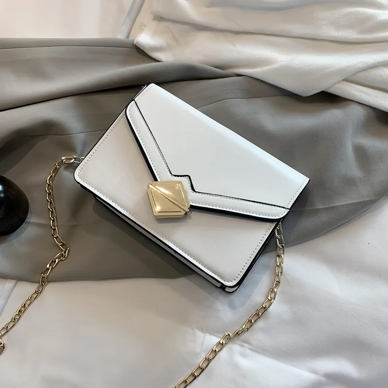 

England Retro Messenger Bag 2019 Fashion New Style Korean-style Lock Poly Urethane Leather Shoulder Bag Oblique Bag WOMEN'S Bag