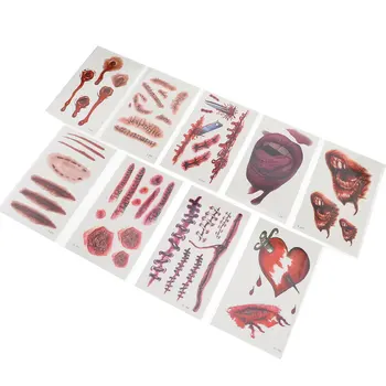 

30pcs Temporary Stickers Body Stickers Scar Sticker Halloween Decal Halloween Stickers for Halloween Masquerade