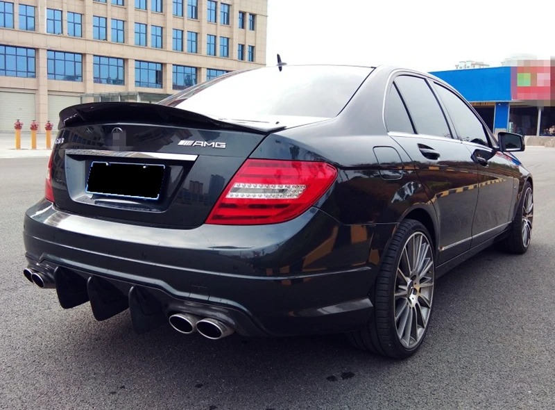 Для Mercedes Benz W204 спойлер 2008- c-класс C180 C200L C63 спойлер высокого качества из углеродного волокна автомобильный спойлер на задний багажник, крыло