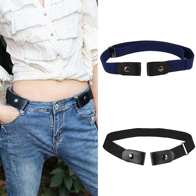 

Unbuttoned Elastic Invisible Belt Unisex Stretch Belt Jeans Free Elastic Belt Buckle-Free Adjustable Belt Trousers Accessory