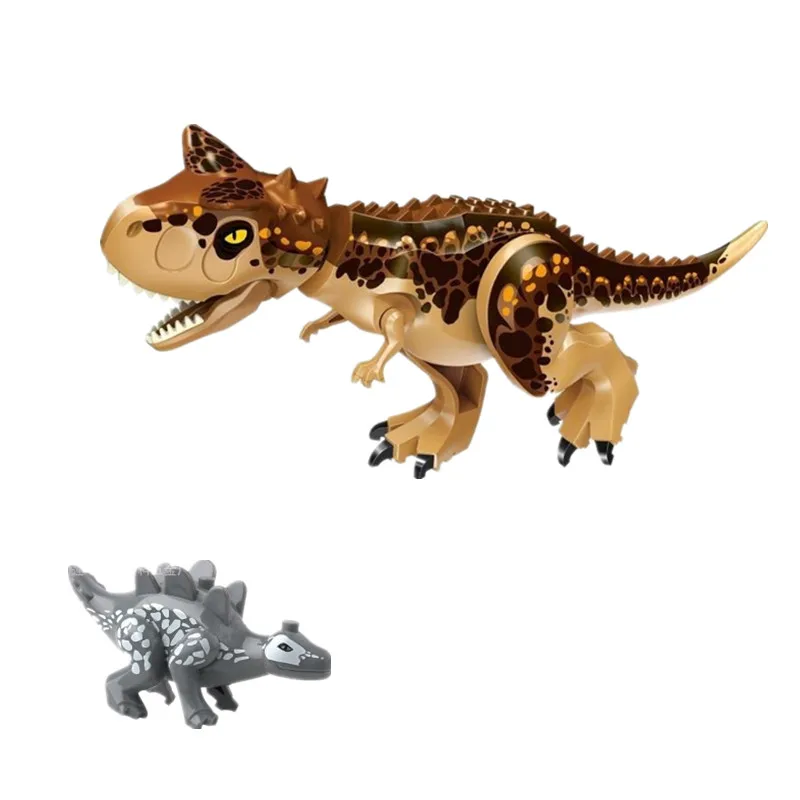28 шт. полярный медведь карнотаурус трицератоп динозавр T-rex строительные блоки кирпичи детский подарок детские образовательные игрушки модель