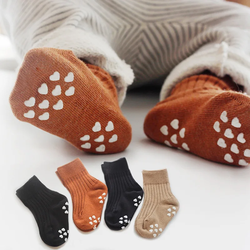 

2019 Spring And Autumn CHILDREN'S Socks Short Baby Socks Anti-slip Socks with Non-slip Rubber Soles Children Floor Socks Baby So