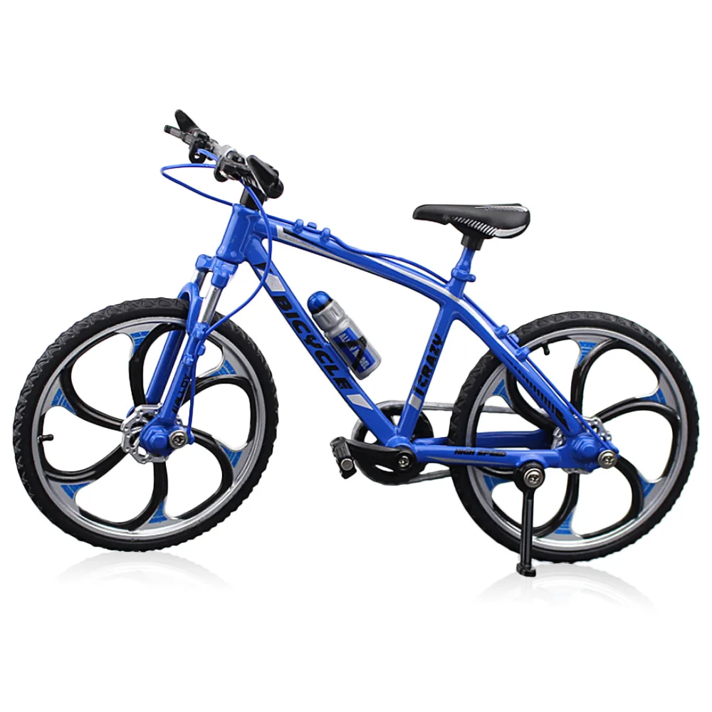 Road Cycling Blue 4 типа 1:10 Металлический Игрушечный велосипед Finger модель велосипеда украшение дома сплав горный велосипед складной модель ребенка лучший подарок - Цвет: Road Cycling Blue