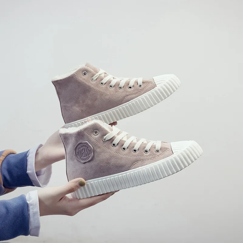 

Increase Down High Help Canvas Shoe Woman 2019 Winter Trend Shoes Student Keep Warm High Help Canvas Shoe Woman Shoes Woman