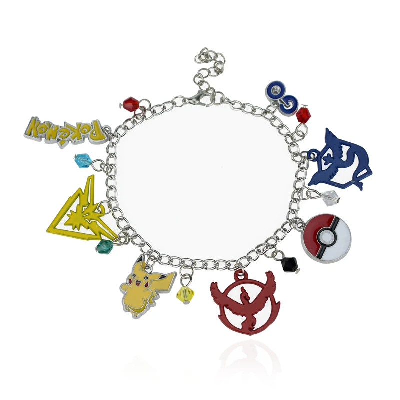 Аниме Покемон Шарм браслет Pokemon Go команда Мистик отвага инстинкт браслеты Пикачу для женщин модные ювелирные изделия аксессуары