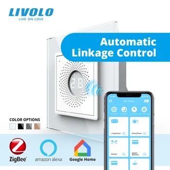 

LIVOLO EU Standard Temperature Humidity Inductio Sensor,Wifi wireless Control, Real-Ti Meonitoring Interior,Caring Butle