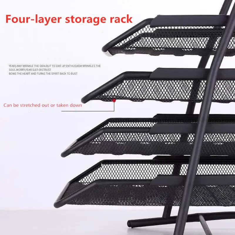 High Quality Office Filing Trays Holder A4 Document Letter Paper Wire Mesh Storage Organizer Metal Wire Storage Holder
