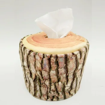 

Tree Bark Simulation Tissue Box Short Plush Washable Paper Cover Decor Party Napkin Arts Craft Home Office Funny Storage Case #3