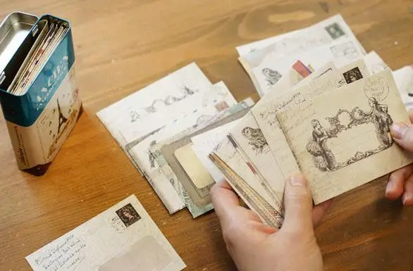 12 шт./упак. старинный европейский стиль 12 вариантов дизайна конверты из крафт-бумаги Набор Мини конверты для открытки канцелярские принадлежности подарок