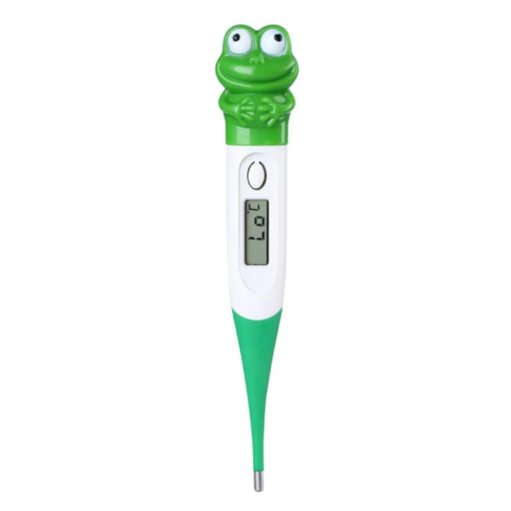 Детский термометр с мультяшным животным, водонепроницаемый термометр для детей, цифровой термометр для младенцев, взрослых, портативный - Цвет: frog