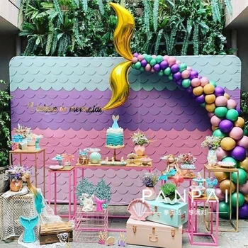 

Mermaid Balloon Garland Thickened Latex Aluminum Film Fishtail Balloon Chain For Baby Shower Birthday Party Decorations Kids