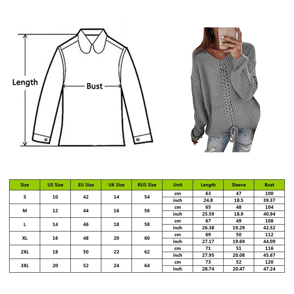 Вязаный свитер на шнуровке, женский джемпер с v-образным вырезом, Повседневный свитер осень-зима, Женский пуловер, Свитера для девушек