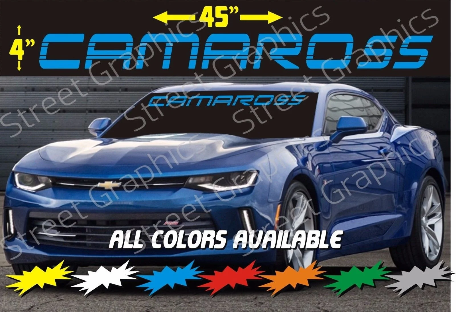 Chevrolet Camaro License Plate Frame Decal Sticker