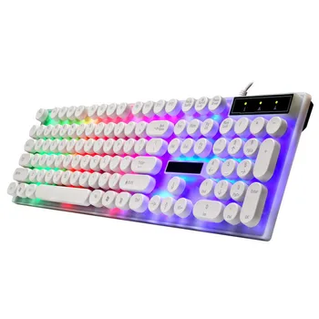 

OMESHIN Keyboard game office keyboard ergonomic design retro punk keyboard backlit keyboard media keyboard keys