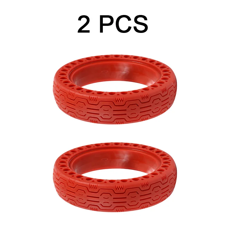 2 PCS Red Скейтборд шины высокого качества Quakeproof противоскользящие для Xiaomi M365 электрический скутер аксессуары скейтборд резиновые шины - Цвет: 2 PCS Red