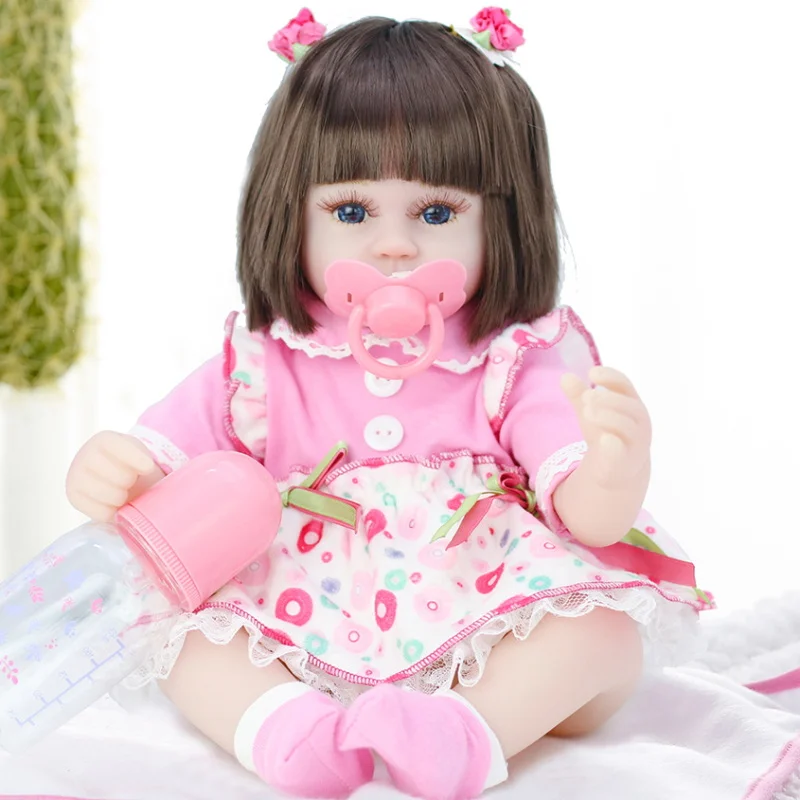 

Handmade Reborn Baby Girl Dolls Cloth Body Stuffed 42cm Truly Like Princess Reborn Babies Toy For Kids Birthday Gifts