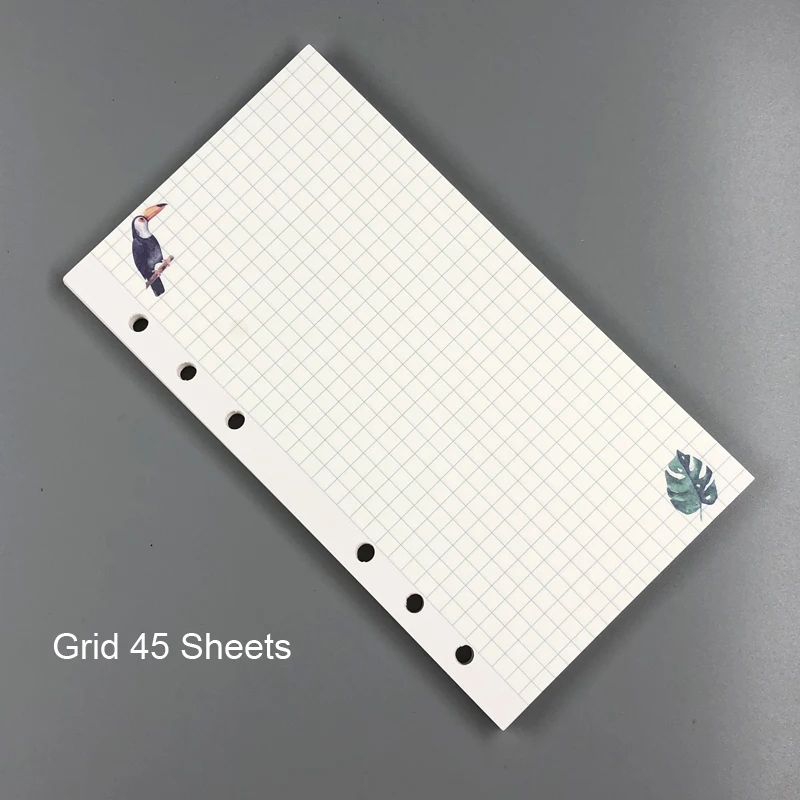 tropic grid Fromthenon милый блокнот для Filofax Dokibook спиральный планировщик A5A6A7 дневник внутренний ядро Weekl ежемесячный точечный наполнитель бумага - Цвет: tropic grid