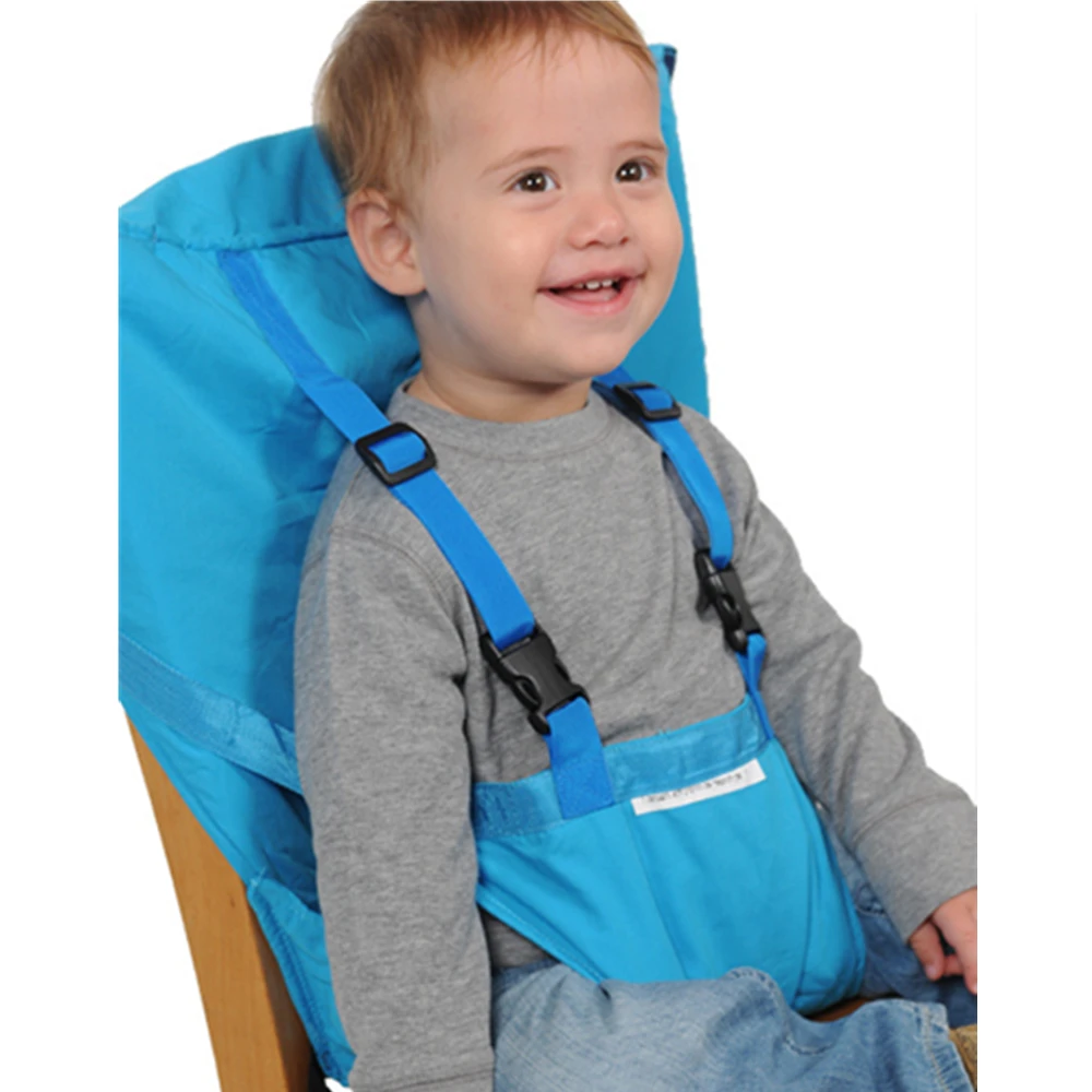 Baby Portable Seat Kids Chair Travel Foldable Washable Infant Dining High Dinning Cover Seat Safety Belt Feeding High Chair