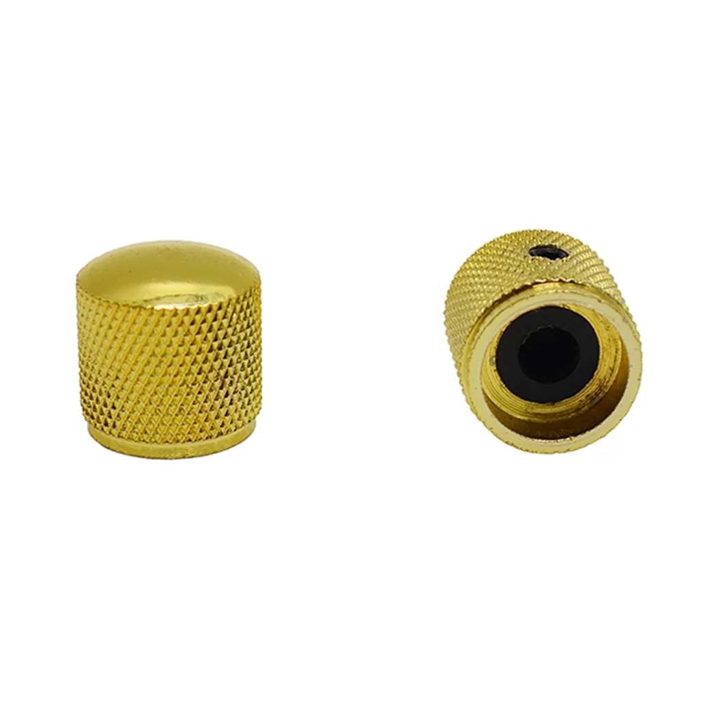 4Pcs Metal Pot Tone Volume Knob Control Button Push with Wrench for Guitar Bass Parts