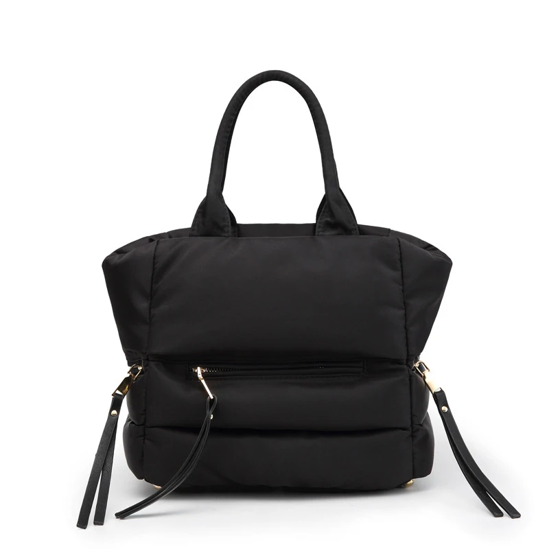 

Handbag Woman Casual Totes Bag Down Feather Padded Lady Shoulder Crossbody Bag
