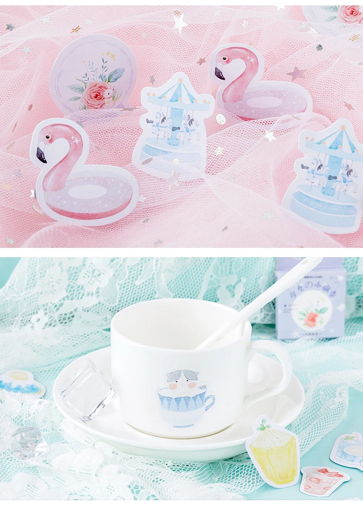 46 шт. \ Lucky girl DIY креативные милые свежие наклейки альбом дневник календарь Скрапбукинг Канцелярские Принадлежности для студентов офисные принадлежности