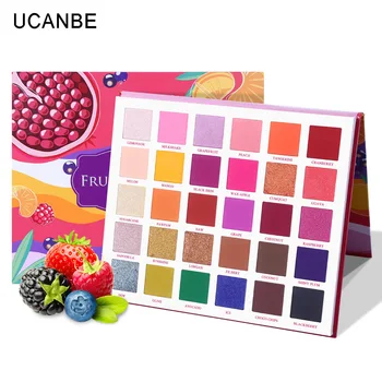 

UCANBE 30 Colors Fruit Pie Filling Eye Shadow Palette Makeup Kit glow Bright Glitter Shimmer Matte Shades Pigment Eyeshadow