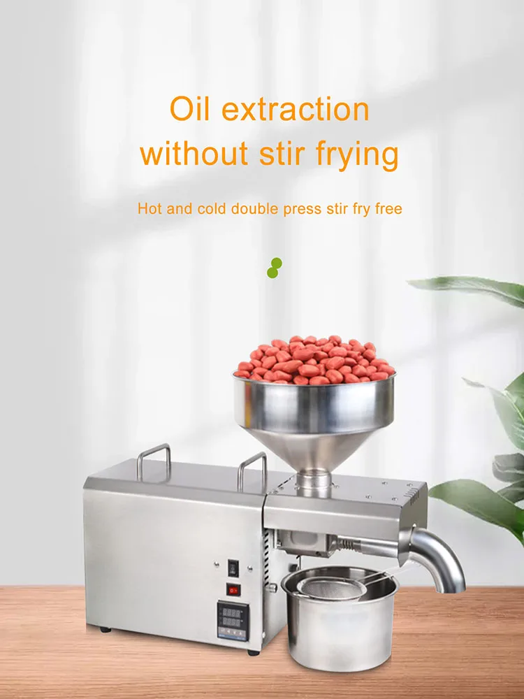 SUSWEETLIFE S8 Medium And Small Oil Press Automatic Cold And Hot Pressing Stainless Steel Oil press,Oil Extraction Machine 6