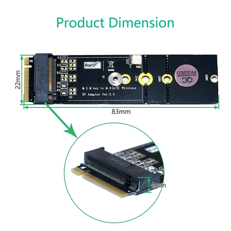 AAAJ-NGFF M.2 ключ a к ключ M SSD адаптер с поддержкой Usb сигнала Bluetooth M2 Ngff конвертер