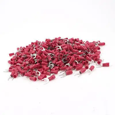 

1000 x Red Insulated Fork Terminal SV1.25-5S for #10 Stud AWG 22-16 Wire