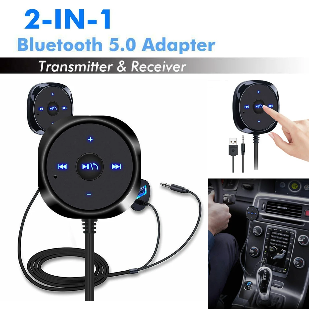 AUX-in Bluetooth 5,0 беспроводной приемопередатчик адаптер ключ для автомобиля Стереодинамик