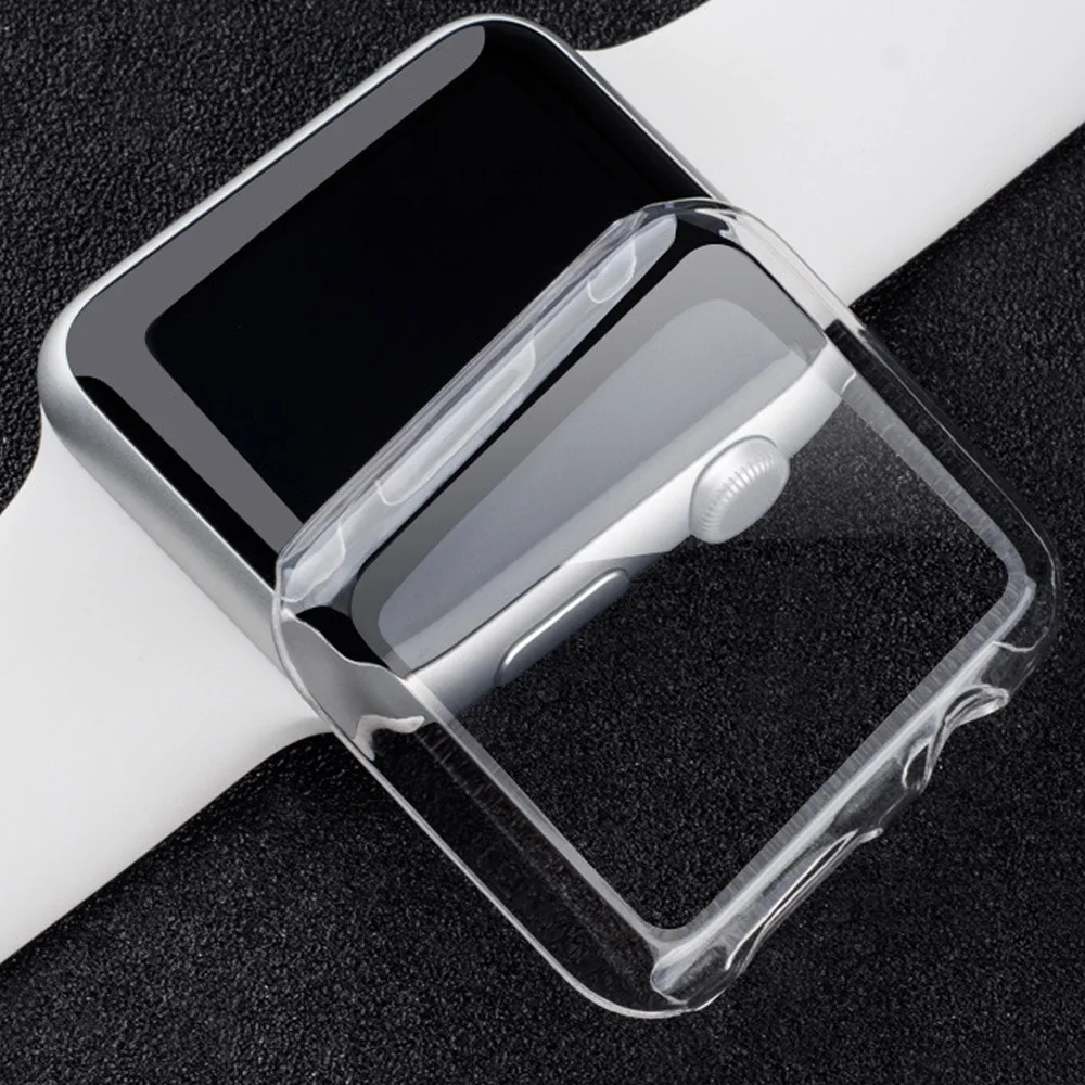 Protector case For Apple Watch 5 4 3 2 1 40MM 44MM 360 Clear TPU Cover Full Case For iwatch 5 4 3 2 1 38MM 42MM