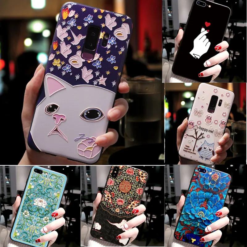 

For Samsung Note 10 Plus Case Soft Silicone Cover 3D Floral Emboss Phone Case For Samsung Galaxy Note 10 Note10 Pro Note10+ Capa