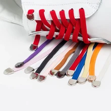 New 1Pair No Tie Shoe laces Elastic Shoelaces Kids Adult Running Sneakers Shoelace Elastic Lazy Laces 24 Colors