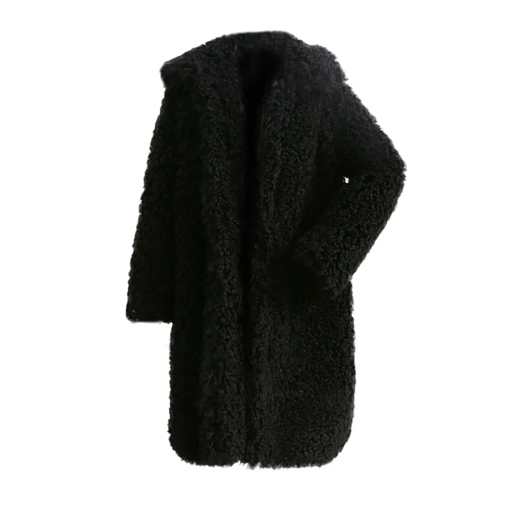 Модное женское меховое пальто размера плюс, зимнее теплое плотное пальто, однотонное пальто, верхняя одежда, куртка, кардиган, повседневное пальто, casacas para mujer